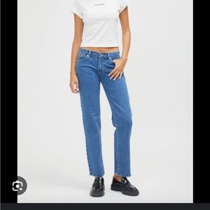 A Brand low straight jeans Cecilia organic blue